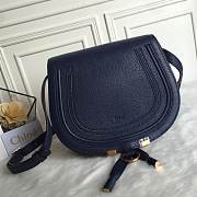 Chloé Marcie Small Saddle Bag dark blue - 1