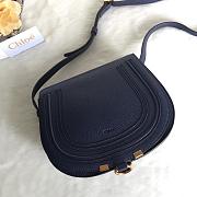 Chloé Marcie Small Saddle Bag dark blue - 5