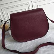 Chloé Marcie Small Saddle Bag  wine red  - 2