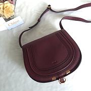 Chloé Marcie Small Saddle Bag  wine red  - 3