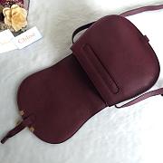 Chloé Marcie Small Saddle Bag  wine red  - 5