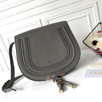 Chloé Marcie Small Saddle Bag dark gray