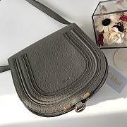 Chloé Marcie Small Saddle Bag dark gray - 2