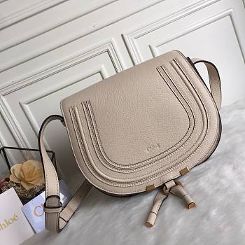 Chloé Marcie Small Saddle Bag dark  Off-white