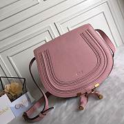 Chloé Marcie Small Saddle Bag dark pink - 1