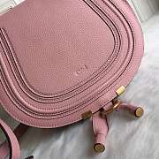 Chloé Marcie Small Saddle Bag dark pink - 5