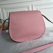 Chloé Marcie Small Saddle Bag dark pink - 4