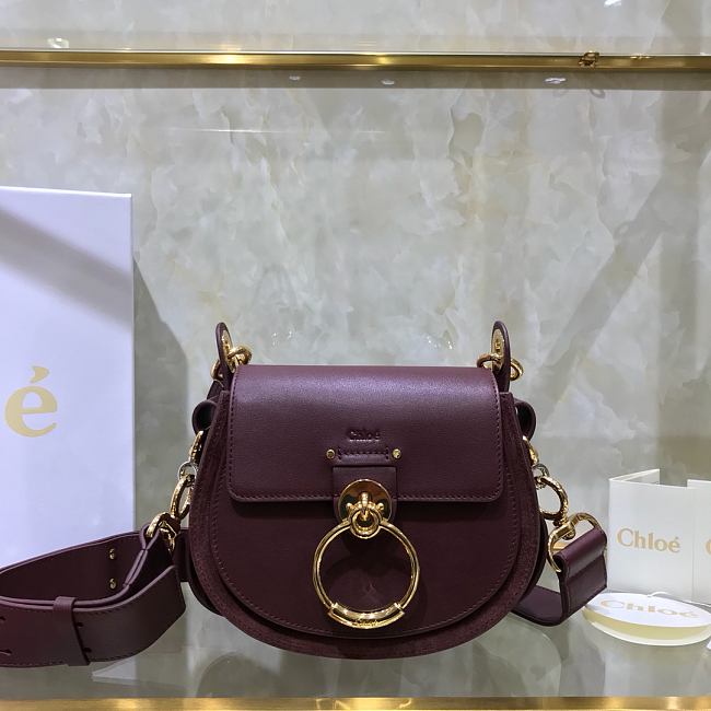 Chloe crossbody bag wine red-26*22*8cm - 1