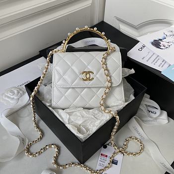 Chanel Handbag AP3513 white-11.5x14.5x5.5cm