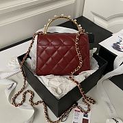 Chanel Handbag AP3513 wine red-11.5x14.5x5.5cm - 3