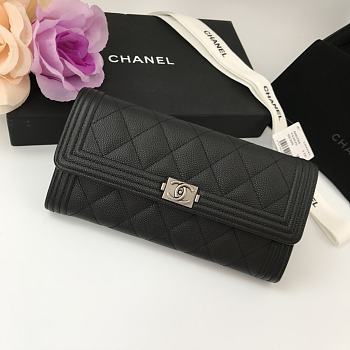 CHANEL Wallet 80286 Silver lock-10.5x19x3cm