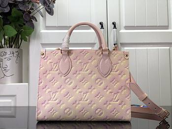 LV ONTHEGO PM M46168 pink-25x19x11.5cm