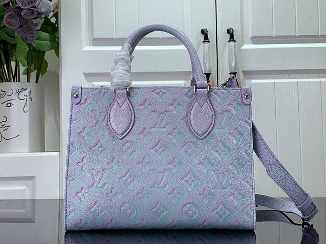 LV ONTHEGO PM M46168 Purple-25x19x11.5cm - 1