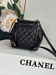 Chanel Backpack Lambskin AS2908 Black  18×18×12cm - 4