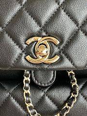 Chanel Backpack Lambskin AS2908 Black  18×18×12cm - 2