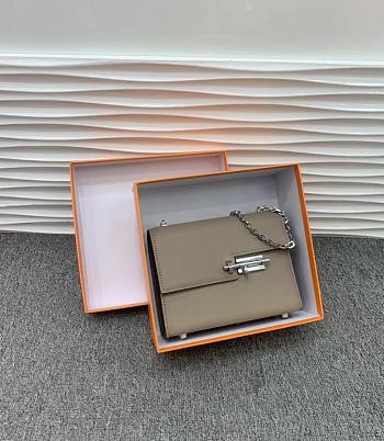 Hermès Verrou latch bag gray 17cm 