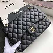  Chanel Classic Lambskin Black 30cm - 3