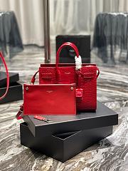  YSL red accordion bag 26CM - 4