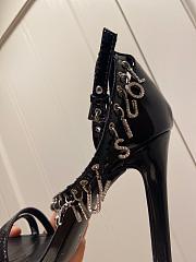 LV Leather black high heel sandals 120327A - 5