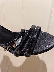 LV Leather black high heel sandals 120327A - 2