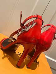 LV Leather red  high heel sandals  120327A - 4