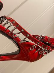 LV Leather red  high heel sandals  120327A - 3