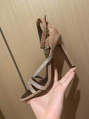 LV Leather brown high heel sandals 120327B - 2