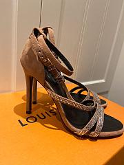 LV Leather brown high heel sandals 120327B - 4