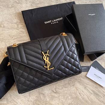 YSL  Should bag  392739 black-24x17.5x6cm