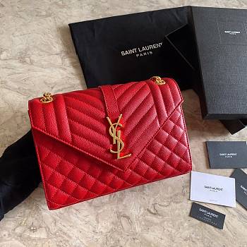 YSL Should bag 392739 red-24x17.5x6cm