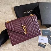 YSL Should bag 392739 wine red-24x17.5x6cm - 1