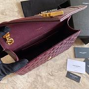 YSL Should bag 392739 wine red-24x17.5x6cm - 3