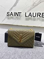 YSL Should bag 392739 olive green-24x17.5x6cm - 5