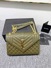 YSL Should bag 392739 olive green-24x17.5x6cm - 3