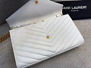  YSL Shoulder bag 377828K white-22.5x14x4cm - 5