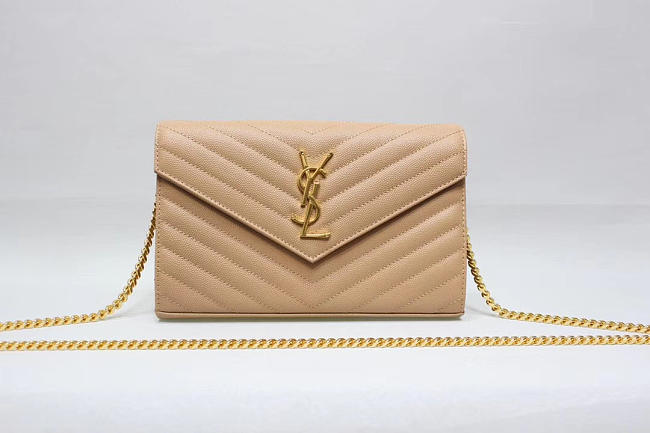 YSL Shoulder bag 377828K light brown-22.5x14x4cm - 1