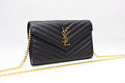  YSL Shoulder black bag 377828K gold chain -22.5x14x4cm - 3