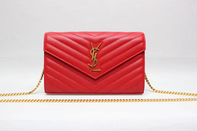 YSL Shoulder bag 377828K red-22.5x14x4cm - 1