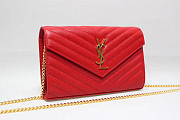 YSL Shoulder bag 377828K red-22.5x14x4cm - 4