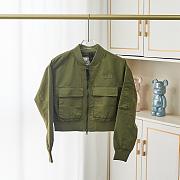 The north face army green jacket - 1