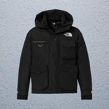 The north face black short arctic down jacket