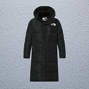 The north face black  long  down jacket - 1