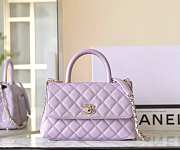 Chanel Coco Top Handle Handbag Lilac 14x24x10cm - 1