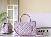 Chanel Coco Top Handle Handbag Lilac 14x24x10cm - 5