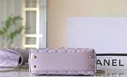 Chanel Coco Top Handle Handbag Lilac 14x24x10cm - 3