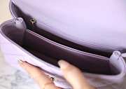 Chanel Coco Top Handle Handbag Lilac 14x24x10cm - 2