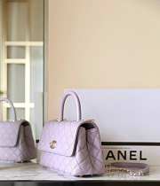 Chanel Coco Top Handle Handbag Lilac 14x24x10cm - 4