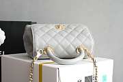 Chanel Coco Mini Handle Handbag  Grey 13x19x9cm - 6