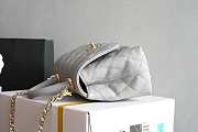 Chanel Coco Mini Handle Handbag  Grey 13x19x9cm - 3