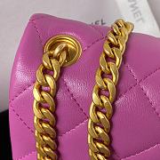 Chanel classic lambskin  purple red bag AS4661A -16x25x10cm - 5